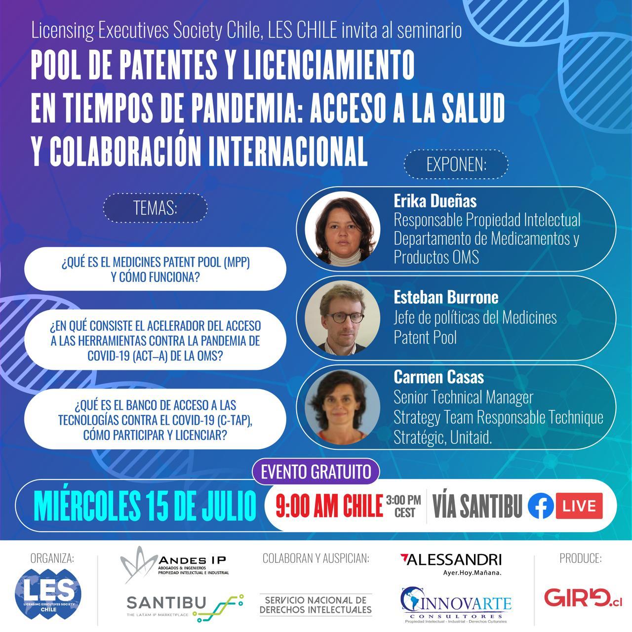 Se realizó webinar «Pool de Patentes y Licenciamiento en tiempos de Pandemia: Acceso a la Salud y Colaboración Internacional”
